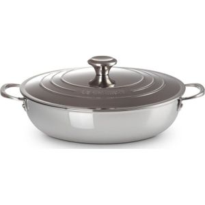 Le Creuset RVS Signature Provençaalse Sauteerpan, 30cm