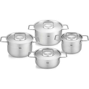 Fissler Pure Collection Pannenset met RVS Deksels, 4-delig