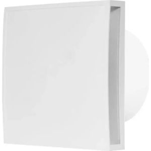 Badkamerventilator 100 mm WIT met timer - design EET100T