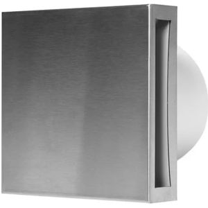 Badkamerventilator Ø 100 mm RVS met timer - Design EET100Ti