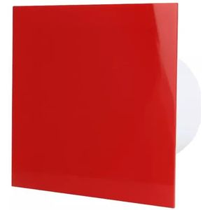 Air Roxy badkamerventilator met aansluitdiameter 100 mm met trekkoord en stekker - kunststof front rood