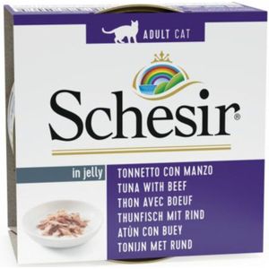 Schesir Kattenvoer Tonijn - Rund 85 gr