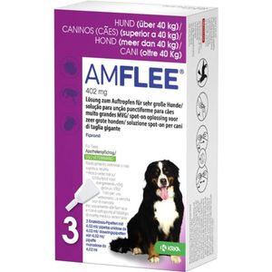 Amflee Spot On Anti Vlooien en Teken Druppels Hond >40 kg 3 pipetten