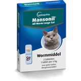 Mansonil All Worm Ontworming Tabletten Kat vanaf 6 kg 2 tabletten