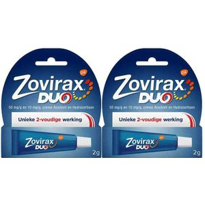 Zovirax - Cream Duo - Koortslipcrème - 2 gram - Dubbelwerkende Formule