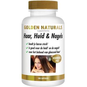 2x Golden Naturals Haar, Huid & Nagels 180 vegacapsules