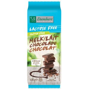 Damhert Chocoladereep Melk Glutenvrij en Lactosevrij 100 gr