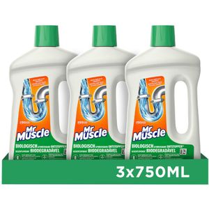 3x Mr. Muscle Biologisch Afbreekbare Ontstopper 750 ml