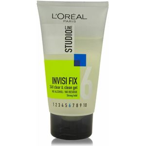 3x L'Oréal Studio Line Invisi Fix 24H Clear & Clean Gel Strong 150 ml