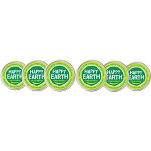Happy Earth - Deodorant Balm - Bergamot - 6x 45 gr - 100% Natuurlijke Ingrediënten
