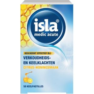Isla Medic Acute Citrus-Honingsmaak 50 tabletten