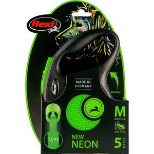 Flexi Rollijn New Neon Tape 5 mtr tot 25 kg Groen