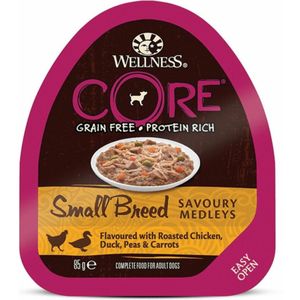 Wellness Core Hondenvoer Small Savoury Medleys Kip - Eend 85 gr