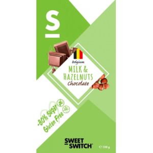 3x Sweet-Switch Chocolade Melk Hazelnoot 100 gr