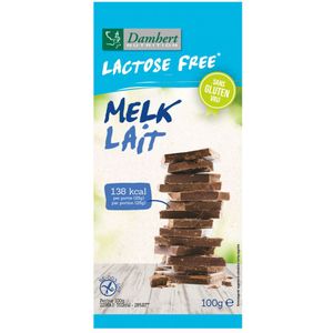 6x Damhert Chocoladereep Melk Glutenvrij en Lactosevrij 100 gr
