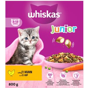 Whiskas Junior Kattenbrokken Kip 800 gr