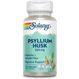 2x Solaray Psyllium Husk 100 vegacapsules
