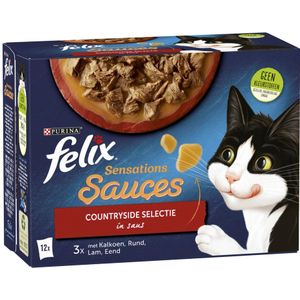 4x Felix Sensations Sauces Countryside Selectie in Saus 12 x 85 gr