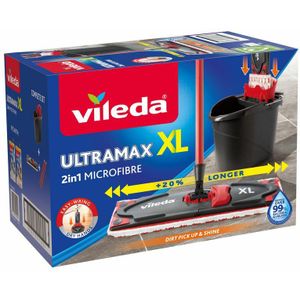 Vileda UltraMax Power 2in1 XL - Compleet systeem Zwart Rood Wit