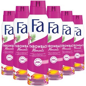 6x Fa Deodorant Spray Throwback Moments 150 ml