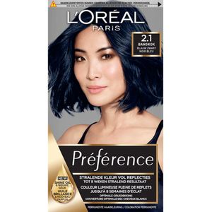 3x L'Oréal Préférence Permanente Haarkleuring 2.1 Blauw Zwart