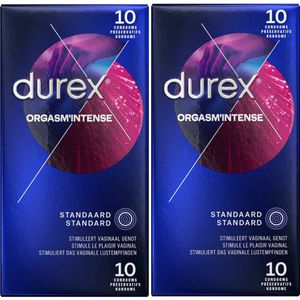 2x Durex Condooms Orgasm' Intense 20 stuks