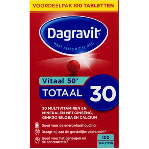 1+1 gratis: Dagravit Totaal 30 Vitaal 50+ 100 tabletten