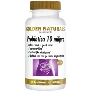 2x Golden Naturals Probiotica 10 Miljard Maagsapresistent 30 vegacapsules