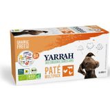 Yarrah Bio Hondenvoer Multipack Paté Graanvrij Kip - Kalkoen - Rund 6 x 150 gr