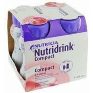 3x Nutridrink Compact Aardbei 4-Pack 125 ml