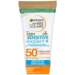 2x Garnier Ambre Solaire Sensitive Expert+ Kids Zonnebrandmelk SPF 50+ Reisformaat 50 ml