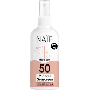 2x Naif Baby & Kids Minerale Zonnebrand Spray SPF 50 175 ml