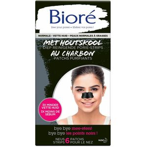 Bioré Houtskool Diep Reinigende Porie Strips - 4 x 6 stuks - Voordeelverpakking