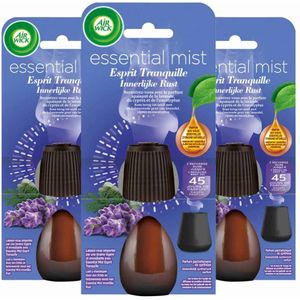 3x Air Wick Essential Mist Navulling Innerlijke Rust 20 ml
