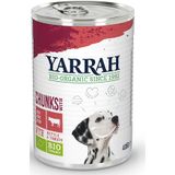 12x Yarrah Bio Hondenvoer Chunks Rund 405 gr