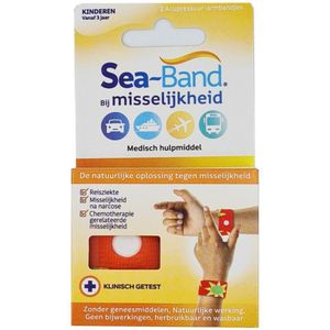 6x Sea Band Polsband Bij Misselijkheid Kinderen Oranje 2 stuks