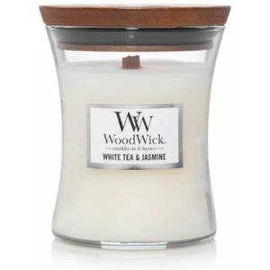 WoodWick geurkaars White Tea & Jasmine Medium