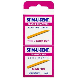 3x Stim-U-Dent Tandenstokers Thin Extra Dun 160 stuks
