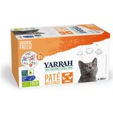 8x Yarrah Bio Kattenvoer Multipack Paté Graanvrij Kip - Rund 8 x 100 gr