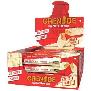 6x Grenade Protein Bars White Chocolate Salted Peanut 12 x 60 gr