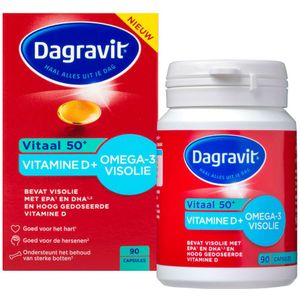 2x Dagravit Vitaal 50+ Vitamine D & Omega-3 Visolie 90 capsules