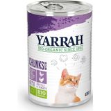 Yarrah Bio Kattenvoer Chunks Kip - Kalkoen 405 gr