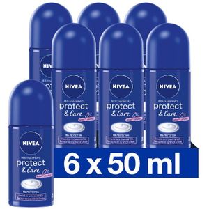 6x Nivea Deodorant Roller Protect en Care 50 ml