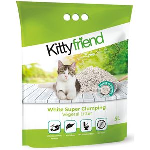 Kitty Friend Kattenbakvulling Vegetal White Super Clumping Litter 5 liter