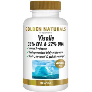 2x Golden Naturals Visolie 33% EPA & 22% DHA 180 softgels