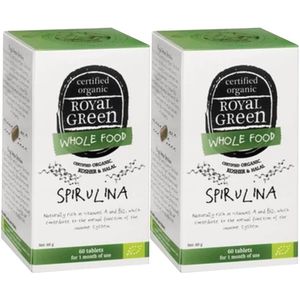 2x Royal Green Superfood Spirulina 60 tabletten
