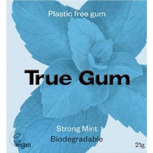 6x True Gum Strong Mint Sugarfree 21 gr