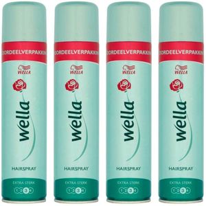 4x Wella Haarspray Extra Strong 400 ml