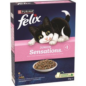 5x Felix Kattenvoer Droog Junior Sensations 1 kg