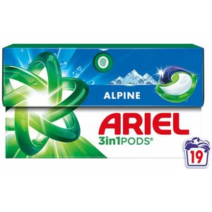 Ariel 3in1 Wasmiddel Pods Alpine 19 stuks